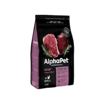 Сухой корм для взрослых кошек и котов AlphaPet Superpremium (АльфаПет) с говядиной и печенью, 3 кг