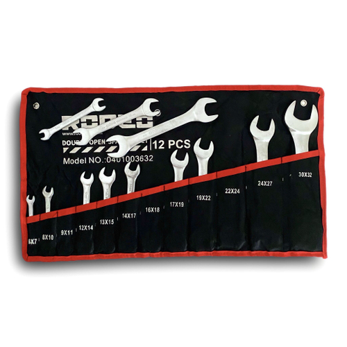 Набор двухсторонних рожковых гаечных ключей Rodeo (12 штук) в тканевом чехле (6-32 мм), 401003632