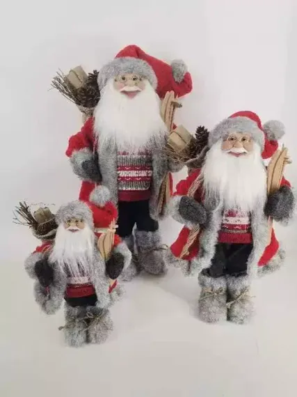 Дед Мороз Величавый в красной шубке 30 см., ЕлкиТорг (ZS-S-21831-12)