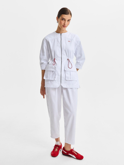 Жакет медицинский женский Волюмэ, белый хлопок