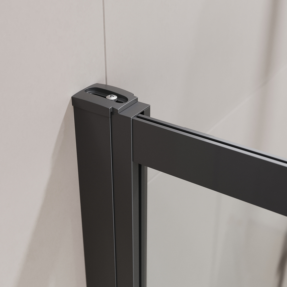 Душевая шторка на ванну CEZARES SLIDER-FIX-VF-11-90/150-C-NERO с фиксированным креплением одной створки