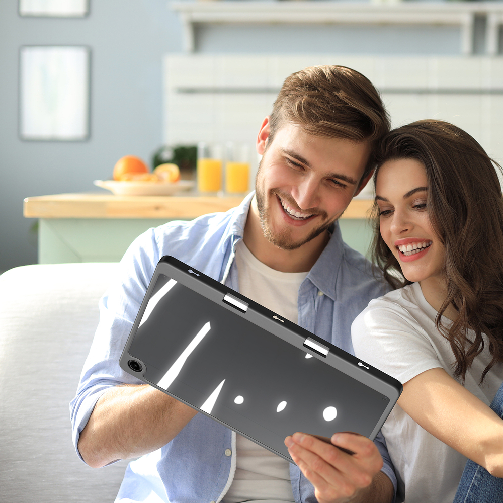 Чехол книжка серого цвета для планшета Samsung Galaxy Tab A9 Plus и Tab 11 Plus, серия Magi Series от Dux Ducis