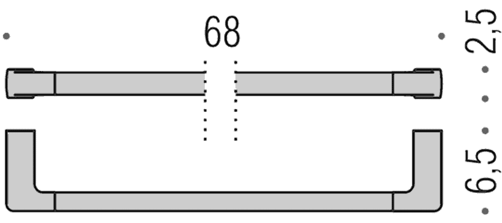 Полотенцедержатель 68см. Colombo Lulu B6211GL, золото схема