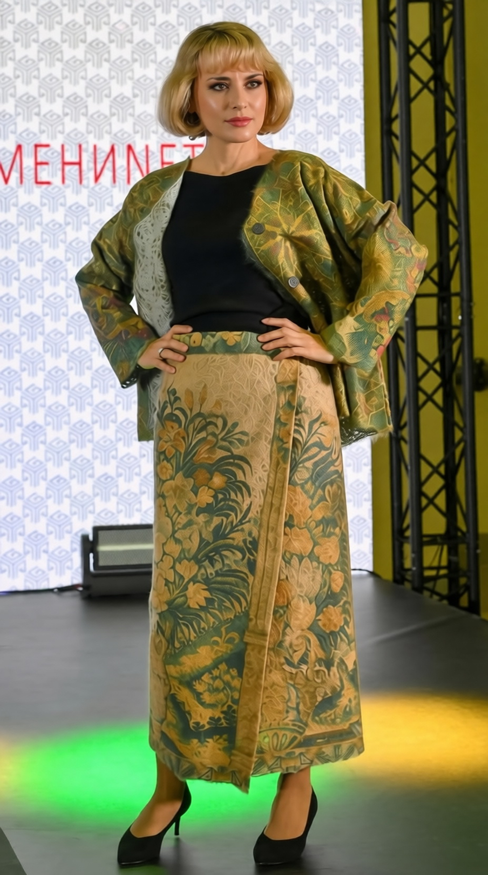 Юбка «Вердюра», принт по мотивам средневекового гобелена 17 века