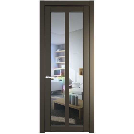 Межкомнатная дверь эмаль Profil Doors 2.7.2PD перламутр бронза стекло прозрачное