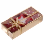 Свечи новогодние «Звездный дождь» 18*9 см (набор 5 шт), красный