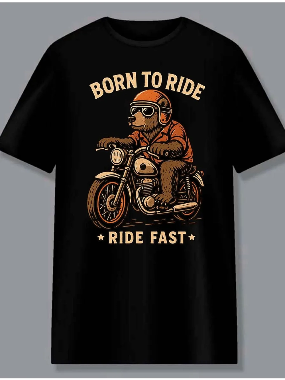 Футболка с принтом мотоцикл