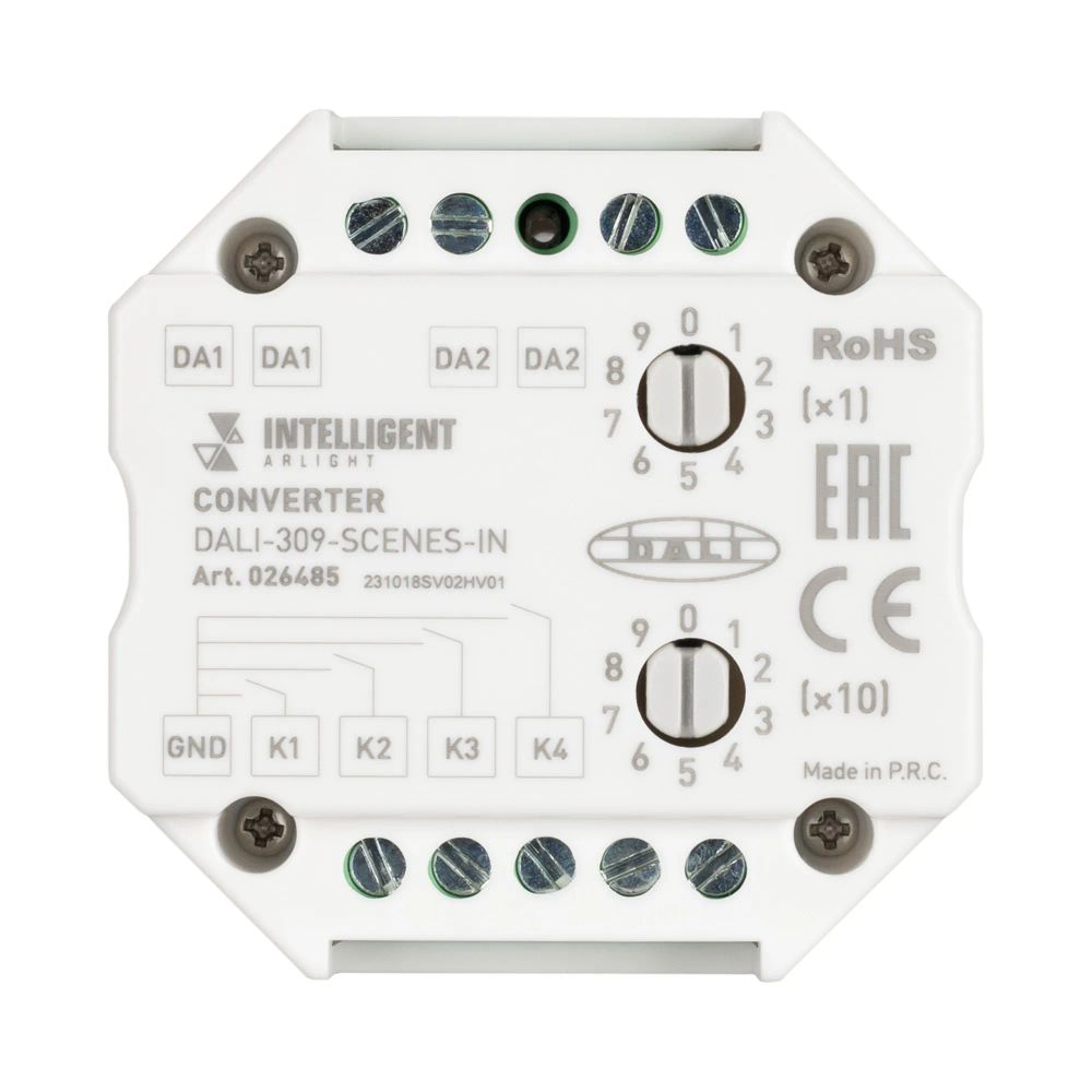 INTELLIGENT ARLIGHT Конвертер DALI-309-SCENES-IN (DALI bus) (Arlight, -) 026485