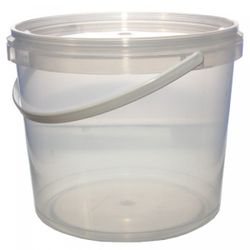 Ведро 2.25 л прозр. с крышкой d-175, h-120 (100шт в кор)