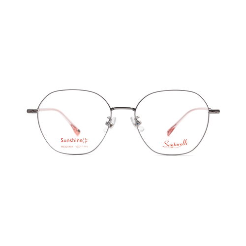 Оправа многогранник Santarelli MS22049A C5 с клипом серебряная прозрачная