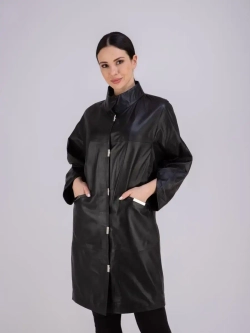 Плащ женский кожаный длинный Турция