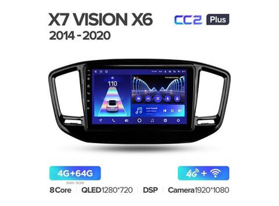Магнитола Teyes CC2 Plus 4-64 Geely Emgrand X7 2014-2020 9.0"