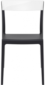 Стул пластиковый Siesta Contract Flash, черный, прозрачный