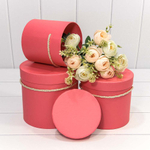 Коробка 18х17 см Набор 3 шт (Коралловый)
