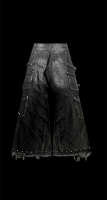 GOTHIC Y2K CARGO BLOOM PANTS