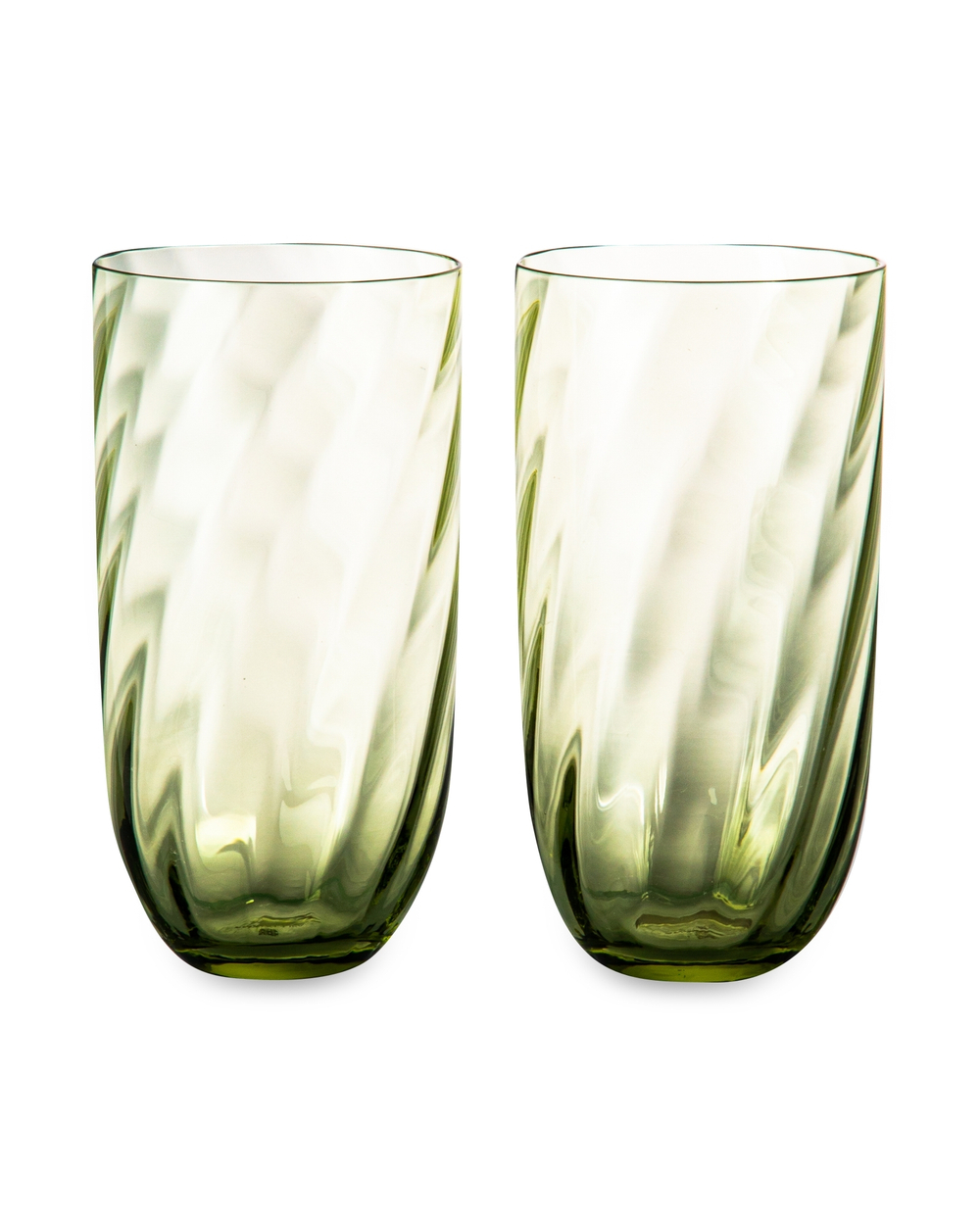 Набор стаканов для воды 2шт 300мл Anna Von Lipa Водоворот зеленый