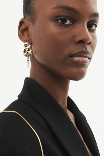 ZARA СЕРЬГИ С КРУГЛЫМИ ДРАГОЦЕННЫМИ КАМНЯМИ - LIMITED EDITION, ЗОЛОТОЙ