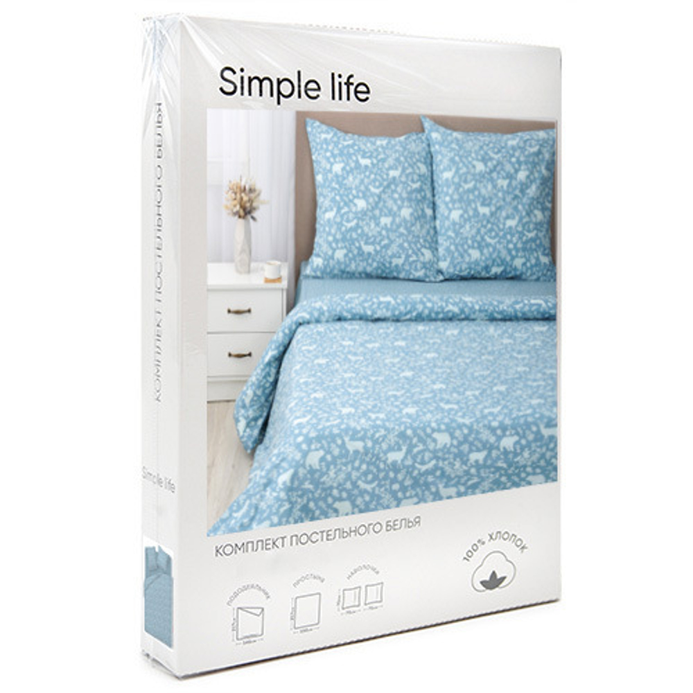 Постельное белье евро бязь «FOREST» Simple Life