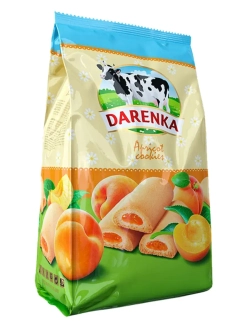 Печенье с фруктовым джемом со вкусом Абрикоса Даренка 250 г