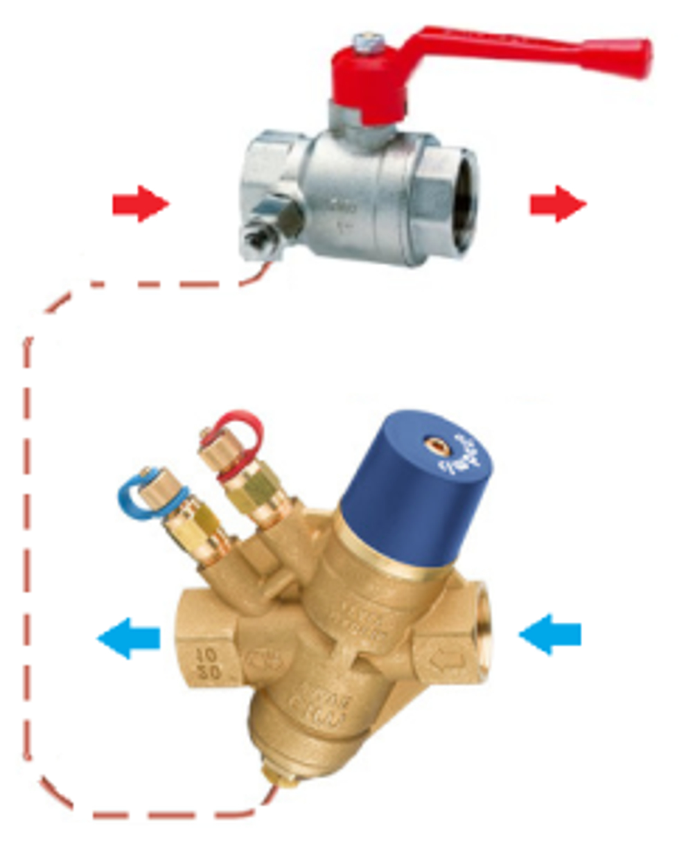 Комплект клапанов балансировочных 1.1/4", 767НP (20-80 кПа) автомат., 200DP шар. кран, 999UN/1 импул