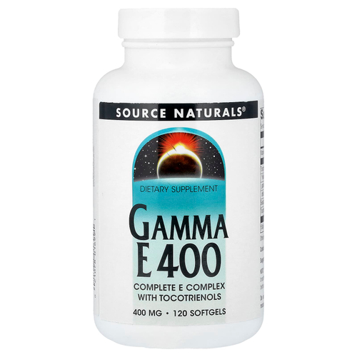 Source Naturals, Gamma E 400 с токотриенолами, 120 капсул
