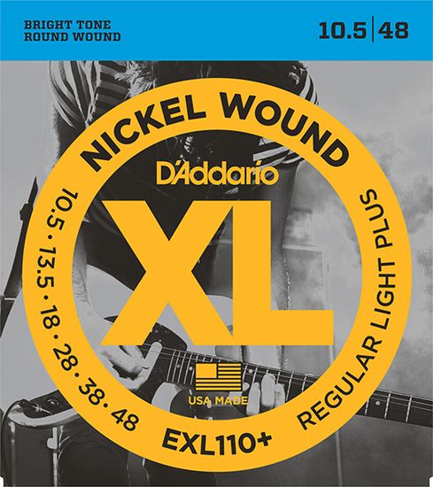 Струны для электрогитары 10.5-48 D'ADDARIO EXL110+ Light