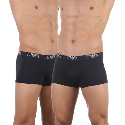 Набор из 2 темно-синих трусов-боксеров Emporio Armani (Размер: XL) (Цвет: темно-синий)