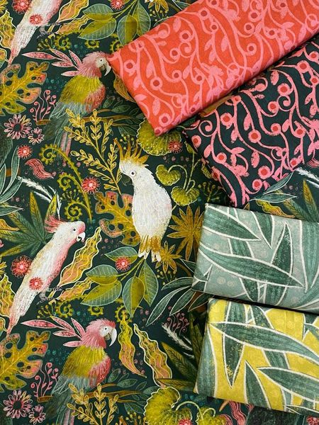 ТРОПИЧЕСКИЙ ЛЕС #6, 100% хлопок Handmade Fabrics 4