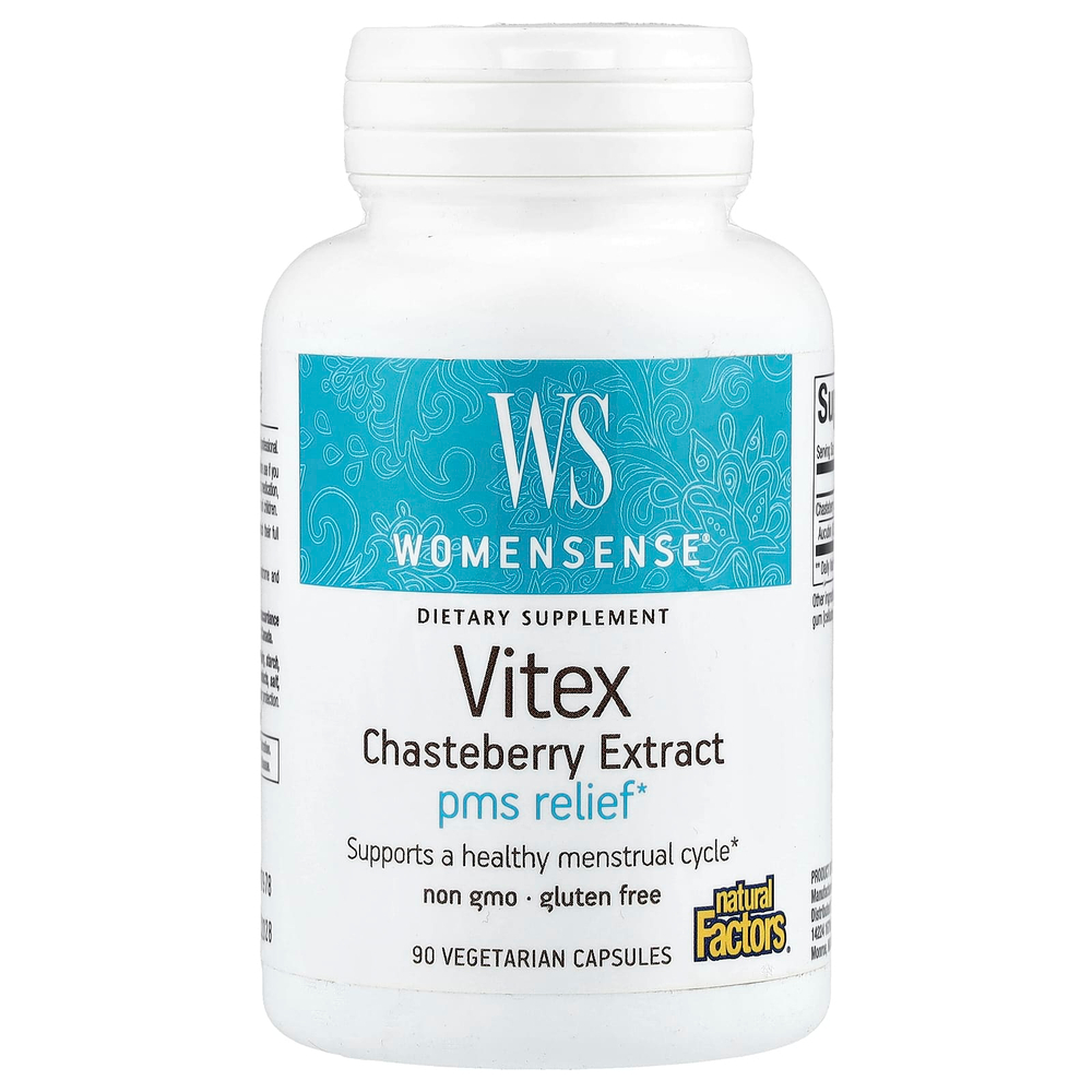 Natural Factors, WomenSense®, экстракт витекса священного, 80 мг, 90 вегетарианских капсул