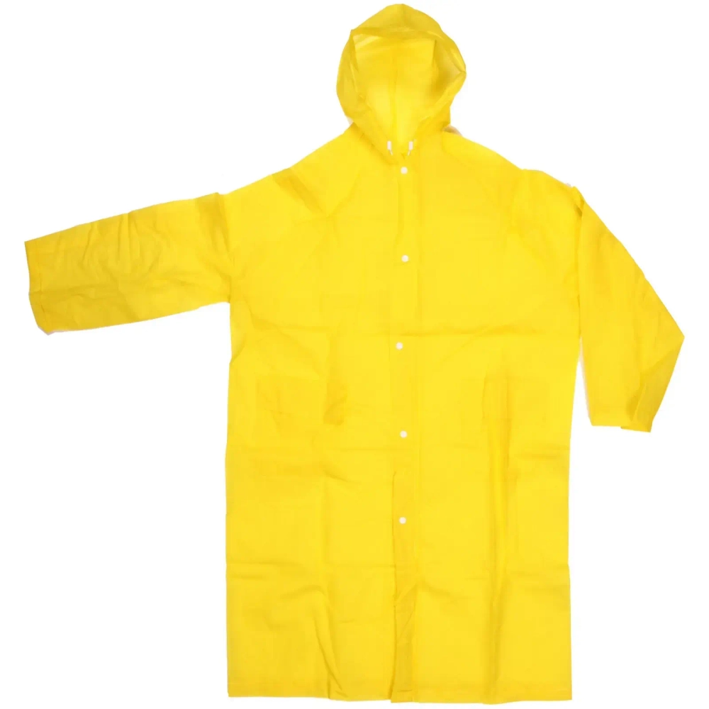 Дождевик-плащ 140 Мкрн 110см «Урал» с капюшоном и завязками, на кнопках, желтый ДоброСад