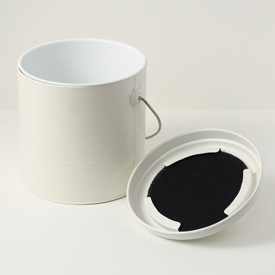 Контейнер для пищевых отходов с фильтром irmel, 3,5 л, молочный