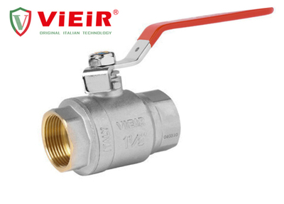 Шаровый кран  (НИКЕЛ)  1/2  Г.х Г.  (РУЧ.)  ViEiR (112/14шт)
