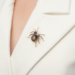 Брошь «Паук» из красного золота c кварцем дымчатым Артикул: 04-0220-00-202-1110-46