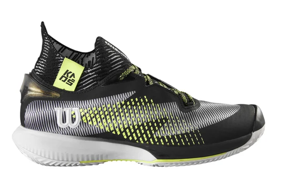 Теннисные кроссовки Wilson Kaos Rapide SFT Clay - white/black/safety yellow - White Black Multikolor Yellow