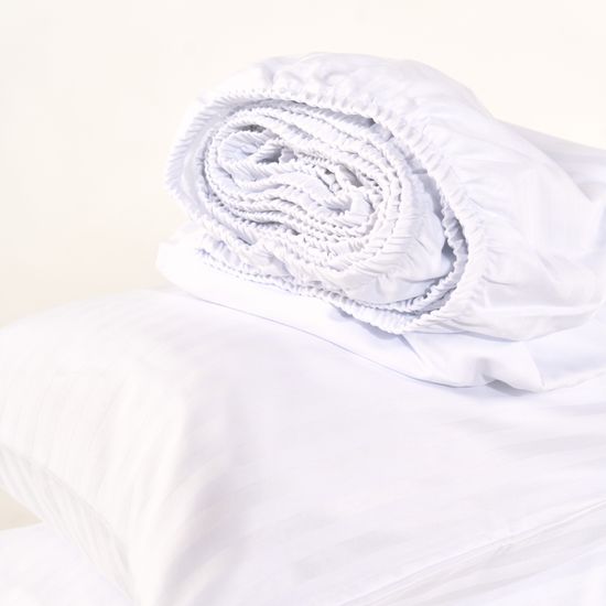 КПБ Premier страйп сатин, 1.5 спальный, 50х70, подод.150х215. простыня 140х200х30 .LINNEN