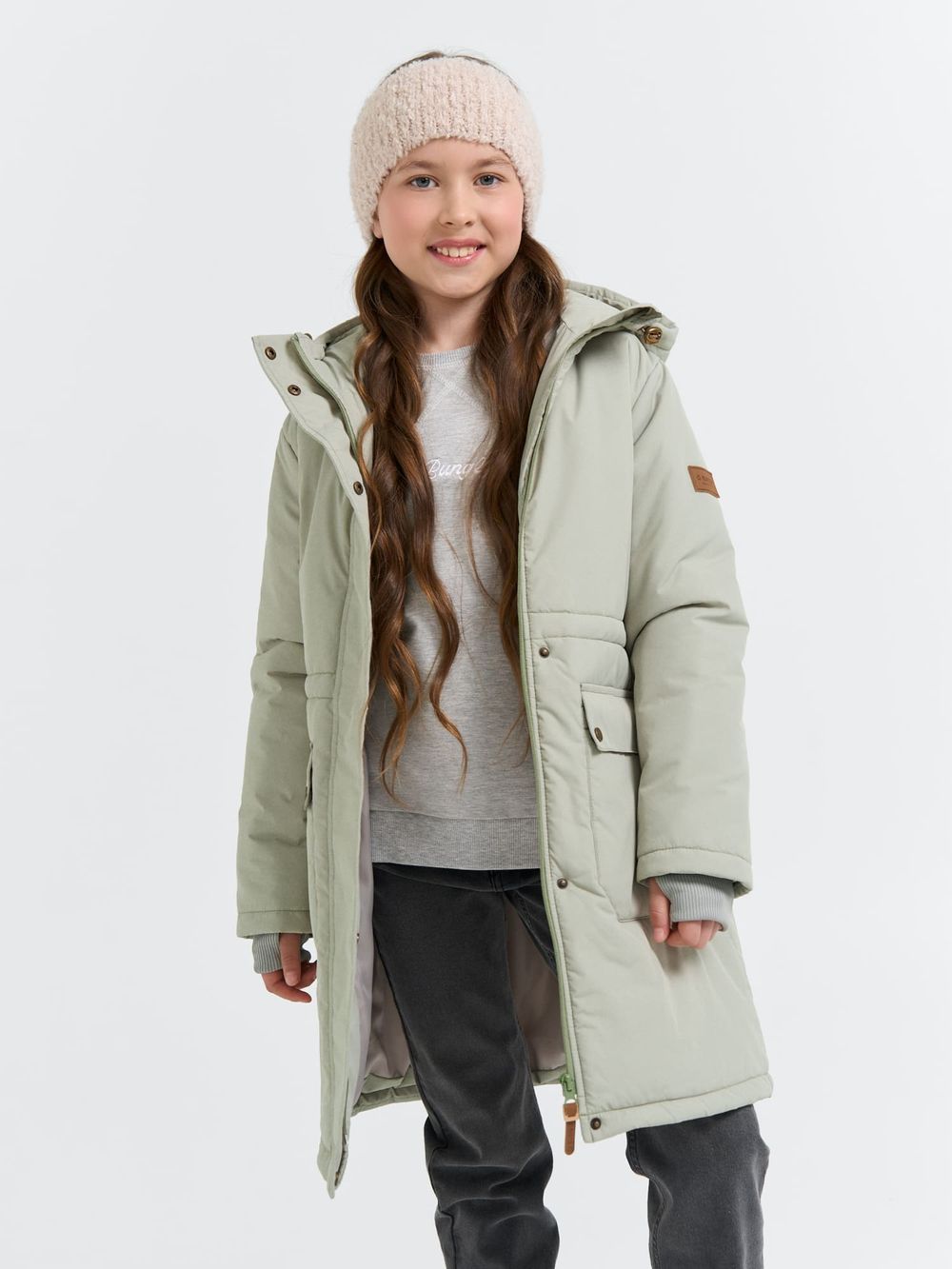 Пальто демисезонное "Шалфей" 7+