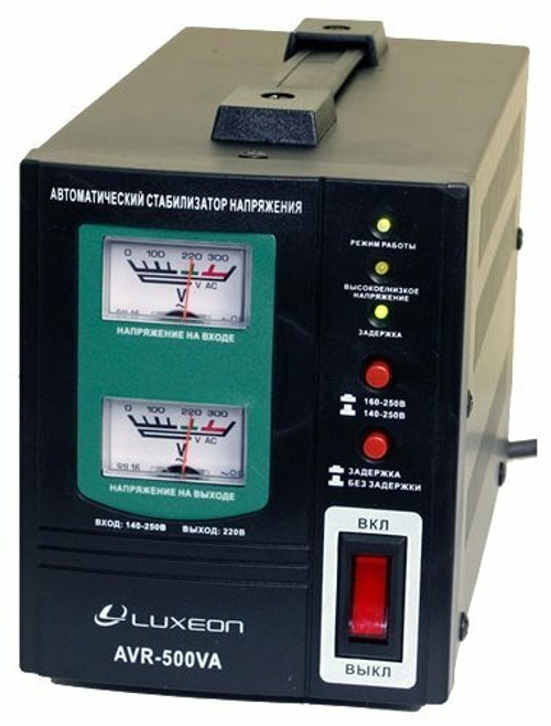 СТАБИЛИЗАТОР С ПЛАСТ/КОРПУС ГАЗ/ПРОТОЧ/ВОДОНАГР AVR 500VA