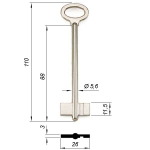 Сувальдный ключ ZT3D – заготовка 15406