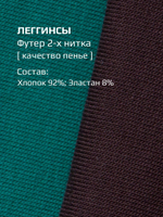 Худи + футболка + леггинсы/Темно-зеленый/LRTT-487/00-0031962/134