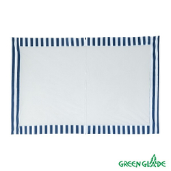 Стенка для садового тента Green Glade 1,95х2,95м полиэстер с москитной сеткой синяя