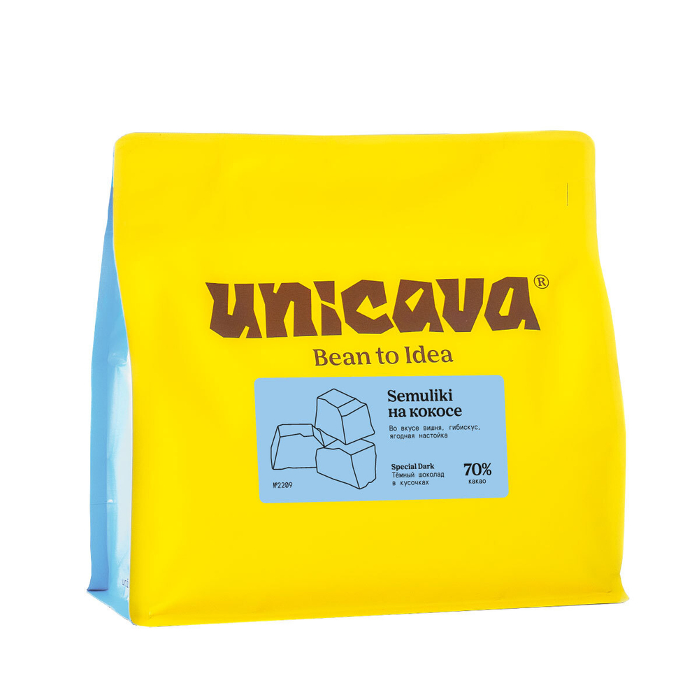 Тёмный шоколад "Semuliki на кокосе" (70 % какао)