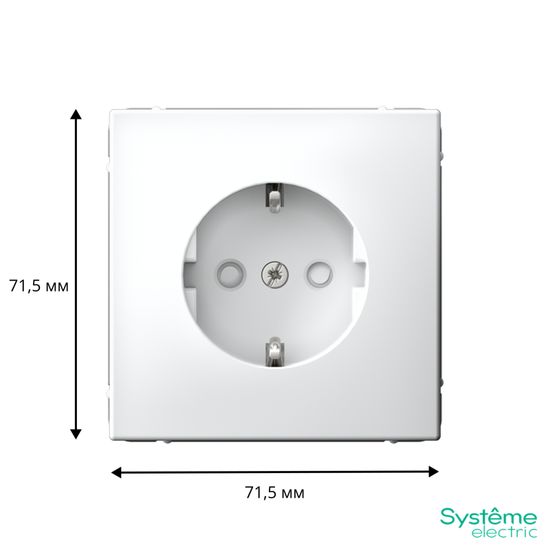 Розетка ArtGallery 16А с заземл. со шторками быстрозажим. клем. механизм бел. SE GAL000145S