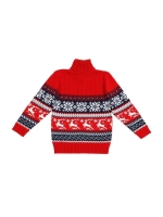 Свитер вязаный с оленями новогодний