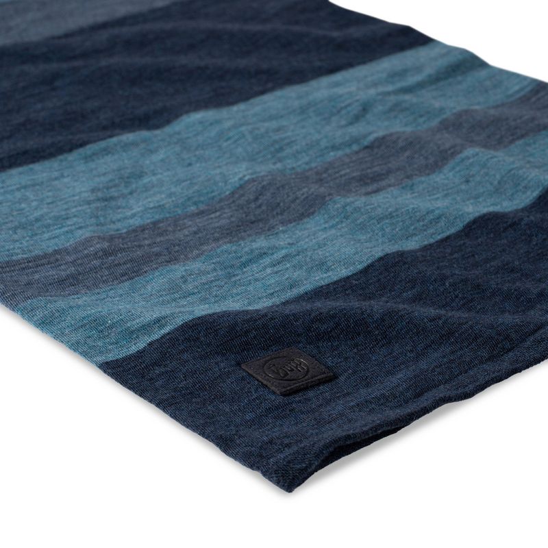 Тонкий шерстяной шарф-труба Buff Wool Move lightweight Denim Фото 7