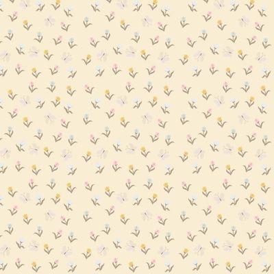 Крошечные тюльпаны и бабочки