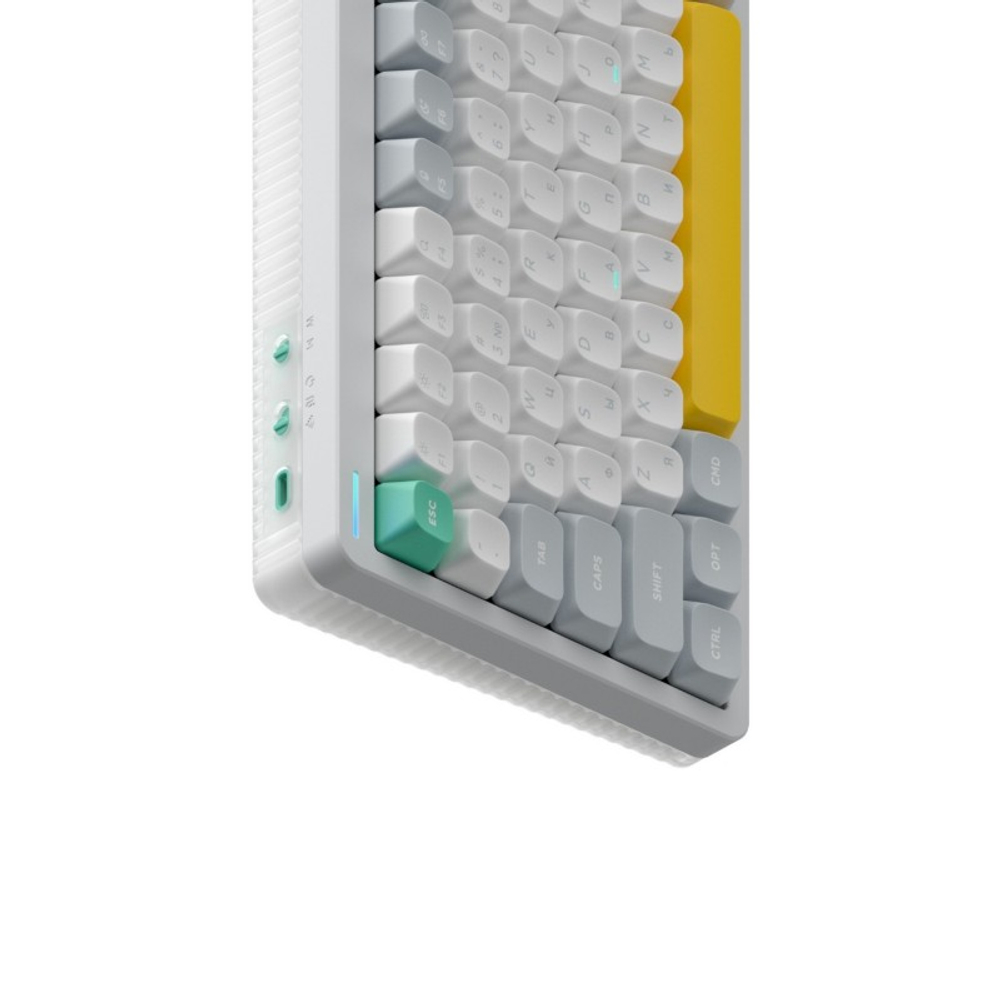 Беспроводная механическая клавиатура QMK Nuphy Halo75 V2 Ionic White, RGB, Hot Swap, Lemon Switch (Halo75v2-IW-32)