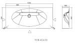 Раковина Vincea Caprise VCB-4CA120MWLG белый матовый/светло-серый матовый