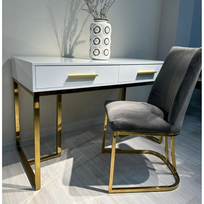 Стол-консоль Армада, 120х60х78 см, белый, золото