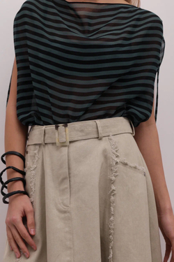 Юбка джинсовая А-силуэта миди