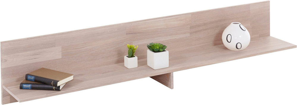 Полка настенная из массива дуба Виби 160х30х25 см для книг, в стиле лофт